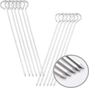 8 inch Barbecue Skewers Square Metal BBQ Sticks,HONSHEN 12Pack Stainless Steel Skewer,Kebob,kabob Sets for Grill Outings Cooking (BBQ Skewers Square 8inch-12p) by GreenHaven Gardens