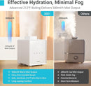 3L Stainless Steel Warm Mist Humidifier with Easy Clean and Warm Steam Function, Healthy Air Mist Humidifiers for Bedroom Living Room, with Sleep Mode and Auto-off Setting by TinyTreasures Baby Boutique