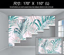 Tropical Pink Palm Leaf Wallpaper Girls Bedroom Colorful Plant Leaves Wall Mural Living Room (Not Peel and Stick) by CozyNest Decor