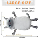 Microwave Heating Pad for Cramps Pain Relief, 22 * 13'' Moist Microwavable Stuffed Animal Period Menstrual Heating Pads for Back, Neck Shoulder and Knee, Big Siamese Cat by CozyNest Decor