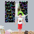 Cat Curtain Panels for Girls - 2Pcs Cat Blackout Curtains for Girls Bedroom, 82" W x 63" L by TinyTreasures Baby Boutique