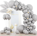 130pcs Gray Balloons Different Sizes 18" 12" 10" 5" Pastel Gray Balloons for Boys Girls Birthday Baby Shower Gender Reveal Wedding Decorations by CozyNest Decor
