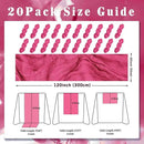 Hot Pink 20 Pack Cheesecloth Table Runner 10FT Boho Fabric Rustic Cheese Cloth Table Runner for Wedding 20 x 120 Inch Long Bridal Shower Baby Shower Gauze Sheer Birthday Party Table Decorations by CozyNest Decor