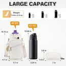 Water Bottle Carrier Bag with Strap, Water Bottle Holder Crossbody Bags for Women Men for Walking, Hiking,Cycling by TinyTreasures Baby Boutique