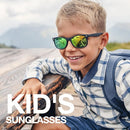 RIVBOS Kids Sunglasses Polarized UV Protection Flexible Rubber Glasses Shades with Strap for Boys Girls RBK004 by TinyTreasures Baby Boutique