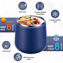 Soup Thermo for Hot Food 20oz Lunch Containers with Buckle Lid Wide Mouth Hot Food Jar Vacuum Insulated Stainless Steel Bento Box Leakproof with Spoon(Blue) by TinyTreasures Baby Boutique