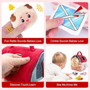 Baby Toys 6-12 Months – Montessori Sensory Barn with Plush Farm Animals, Rattles, Crinkle & Mirror – 1st Birthday Gift or Easter Basket Stuffer for Babies by TinyTreasures Baby Boutique