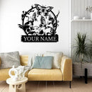 Custom Butterfly Metal Sign,Personalized Butterfly House Number Signs,Personalized Gardener Name Sign,Garden Patio Wall Decor (Style-4) by GreenHaven Gardens