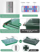 Large Seed Starter Trays with Heat Mat, Seed Starter Kit with 48 Full Spectrum LEDs, 24 Large Cells Seed Germination Kit with Adjustable Humidity Vents for Indoor Plants Seeds Starting by GreenHaven Gardens