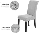 Joccun Chair Covers for Dining Room Set of 2,Dining Chair Slipcovers Stretch Dining Room Chair Covers Seat Protector,Washable Parsons Chair Cover for Home,Hotel,Banquet(Silver,2 Pack) by CozyNest Decor