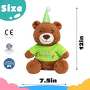 Cuteoy Happy Birthday Bear Musical Stuffed Animal Shaking Singing Dancing Plush Toy Electric Interactive Animated Plushies Gifts for Kids Girls Boys by TinyTreasures Baby Boutique