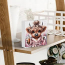Highland Cow Winter Decor, Highland Cow Gifts for women, Highland Cow Baby Decor, Highland Cow Nursery Decor, Wooden Box Decor Sign for Home Farmhouse Office Living Room Table Shelf Tiered by CozyNest Decor