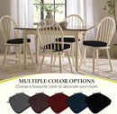 Chair Cushions for Dining Chairs, Indoor Chair Cushions with Ties，Waterproof Chair Pads Set of 4, Black, 17x16x2.5 Inch by GreenHaven Gardens