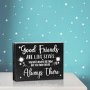 Good Friends Are Like Stars Wooden Sign – Sentimental Gift for Best Friend, Rustic Wall Hanging Decor, Friendship Keepsake, American Made, Thoughtful Birthday by CozyNest Decor
