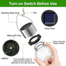 PARTPHONER 12 Pack Hanging Solar Lights Outdoor, Waterproof Solar Globe Lantern with Handle and Clip, Decorative Cracked Glass Ball Lights for Christmas Decor, Tree, Yard, Garden, Patio (Cold White) by GreenHaven Gardens