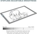 LitEnergy A3 LED Copy Board Light Tracing Box, Ultra-Thin Adjustable USB Power Artcraft LED Trace Light Pad for Tattoo Drawing, Streaming, Sketching, Animation, Stenciling (Silver) by TinyTreasures Baby Boutique