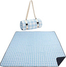 Picnic Blanket, 80''x80'' Waterproof Outdoor Blankets, Picnic Mat Washable for Beach, Picnic Blankets for Camping on Grass with Shoulder Strap - Blue & White by TinyTreasures Baby Boutique