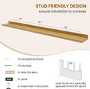 Axeman Picture Ledge Shelf, Floating Shelves for Wall Decor Storage Set of 6, 55 inch Floating Wall Mounted Shelves, Shelves with Lip for Living Room, Bedroom, Nursery, Bathroom, Kitchen, Oak by TinyTreasures Baby Boutique