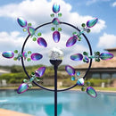 Large Solar Wind Spinner Outdoor, Metal Wind Sculpture Kinetic for Patio Garden Yard Decor, Gift for Family or Friends by CozyNest Decor