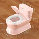 2-in-1 Toddler Potty Training Toilet - Larger Potty Chair & Detachable Training Seat for Boys & Girls Ages 1-3 with Flushing Sound, Wipes Storage, Toilet Paper Holder by TinyTreasures Baby Boutique