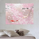 Houselerax Japanese Koi Fish Tapestry, Cherry Blossoms Asian Oriental Pink Flower Branch Koi Fish Carp Tapestries Wall Hanging for Bedroom Living Room Office Decor 40"x30" by CozyNest Decor