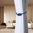 Fenghuangwu 4Pack Magnetic Curtain Tiebacks – Bohemian Style Handmade Woven Tie-Backs for Drapes,Elegant Exquisite Knot Holdbacks,Outdoor Boho & Modern Home Decor(Navy) by CozyNest Decor