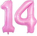 GOER Number 14 Balloons for 14th Birthday Sweet 14 Party Decorations,42 Inch Jumbo Foil Helium 41 Balloons for 41st Birthday Party Decoration (Light Pink) by TinyTreasures Baby Boutique
