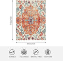 HGOD DESIGNS Carpet Pattern Throw Blanket Boho Style Ethnic Design Orange Blue Soft Blankets and Throws 50x60 Inch Caring for Women Men (130x150cm) by CozyNest Decor