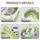 Collapsible Baby Bathtub for Newborn, Foldable Baby Bath Tub with Thermometer & Soft Floating Cushion & Drain Hole, Portable Travel Infant Bath Tubs for Newborns to Toddler 0-36 Months Girl, Green by TinyTreasures Baby Boutique