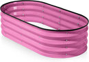 Galvanized Raised Garden Beds Outdoor // 4×2×1 ft Planter Raised Beds for Gardening, Vegetables, Flowers (Pink) // Large Metal Garden Box by GreenHaven Gardens