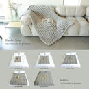 Maetoow Chenille Chunky Knit Blanket Throw （40×50 Inch）, Handmade Warm & Cozy Blanket Couch, Bed, Home Decor, Soft Breathable Fleece Banket, Christmas Thick and Giant Yarn Throws, White by CozyNest Decor