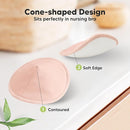 Organic Nursing Pads - 14 Washable Viscose Derived from Bamboo Breastfeeding Pads, Wash Bag, Reusable Breast Pads for Breastfeeding, Nipple Pads for Breastfeeding Essentials(Pink Sand, L 4.8") by TinyTreasures Baby Boutique