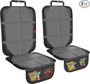 Car Seat Protector,2 Pack Automotive Seat Protectors Baby Carseat Pad Waterproof & Durable 600D Fabric for Child Baby Car Seat Mat Vehicle Pet Cover 2 Storage Pockets (2 Pack Gray) by TinyTreasures Baby Boutique