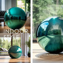 10 Inch Stainless Steel Gazing Globe,v2croft Hollow Ball Mirrored Surface Polished Shiny Sphere,Garden Stainless Steel Gazing Ball for Outdoor Lawn Pond Yard Ornament(Light Blue) by GreenHaven Gardens