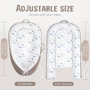 HKAI Baby Lounger – Soft Cotton Infant Floor Seat for Newborn to 24 Months, Portable Travel-Friendly Pillow for Boys & Girls by TinyTreasures Baby Boutique