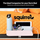 Squirrel Pink Bedside Perch for College Dorm Room Lofted Beds with USB-C & A Charging Ports, Teenage Gifts, Dorm Room Gifts, Gifts for college, fits most Hydro Flask, Oswala and Yeti bottles. by CozyNest Decor