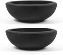 ARBORA 26" Santorini Bowl 2-Pack with Classic Black Finish - Polyresin Indoor and Outdoor Planters, Durable, Weatherproof, Lightweight, Large Plant Pots for Patio, Garden, Deck, Entryway by GreenHaven Gardens