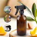 Wedama Amber Glass Spray Bottles, 16 oz Glass Spray Bottles for Cleaning Solutions and Essential Oils, Refillable Empty Spray Bottle with Adjustable Nozzles for Alcohol, Plant and Hair Care (1 Pack) by GreenHaven Gardens
