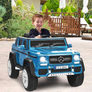 Costzon Ride on Car, Licensed Mercedes-Benz Maybach, 12V Battery Powered Vehicle Toy w/ 2 Motors, Remote Control, 3 Speeds, Lights, Horn, Music, Aux, Storage, Truck, Electric Car for Kids (Navy) by TinyTreasures Baby Boutique