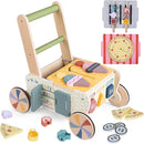 Wooden Baby Walker, Baby Push Walker, Montessori Kitchen Walker Toy, Push and Pull Learning Activity Walkers, Baby Walker with Wheels for Boys&Girls 12 Months, Baby Walker Push Toy Gifts for Toddler by TinyTreasures Baby Boutique