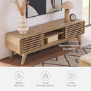 mopio Ensley TV Stand, Mid Century Modern for 55/60/65 inch TV, Farmhouse TV Stand, Entertainment Center with Storage, TV and Media Consol for Living Room (Oak, 59") by CozyNest Decor