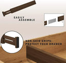 BAMEOS Drawer Divider,Expandable Bamboo Separators Adjustable Utensil Knife Fork Tool Kitchen Organizer, Clothes Fabric Drawer Organizer In Bathroom Bedroom Office, Cabinet Dresser Organizer 4-pack by CozyNest Decor