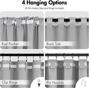 ANRODUO Back Tab Blackout Curtains for Bedroom Living Room, Rod Pocket Pinch Pleated Thermal Insulated Room Darkening Curtains 63 Inches Long 2 Panels, Light Grey, 42 x 63 Inch by TinyTreasures Baby Boutique