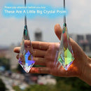 2PCS 5" Large Lanky Cone Crystal Sun Catcher Prisms, STINO Hanging Suncatchers with Glass Prism, Rainbow Maker for Windows, Balcony, Kitchen, Garden Decoration (1, Lanky Cone 2Pcs) by GreenHaven Gardens