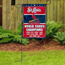 WinCraft Cardinals 11 Time Champions Garden Flag with Stand Holder Flagpole by GreenHaven Gardens
