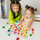 Alphabet Puzzle Wooden Puzzles for Toddlers 3 4 5 Year Old, ABC Puzzle Shape Alphabet Learning Puzzles Toys with Puzzle Board & Letter Blocks for Preschool Girls Boys Lowercase Letter Puzzle by TinyTreasures Baby Boutique
