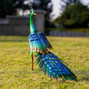 DREAMSOUL Garden Statues for Outside Metal Peacock Statue Peacock Garden Decor for Yard Art Decoration by GreenHaven Gardens