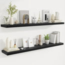 Fun Memories 55 Inch Fireplace Mantel Shelf -Long Floating Shelves, Deep Wall Mounted Farmhouse Display Shelves with Invisible Heavy Duty Metal Bracket, Black, 2 Pack by CozyNest Decor