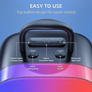 Kinglucky 2025 Upgrade Karaoke Machine, Portable Bluetooth Speaker with 2 Wireless Microphones for Adults & Kids with Lights, Karaoke for All Smartphones, Birthday, Family, Home Party or Gifts (Black) by TinyTreasures Baby Boutique