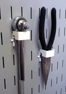 Wall Control 4 ft. Metal Pegboard Organizer - Standard Tool Storage Kit & Deluxe Hook Assortment for Slotted Tool Board - White by GreenHaven Gardens